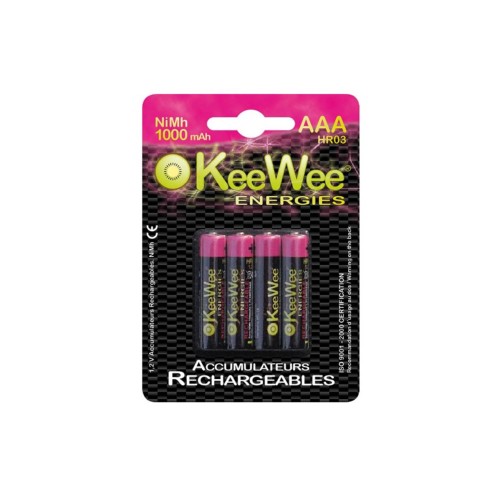 Piles rechargeables Nimh HR03 AAA 1000mah (x4)