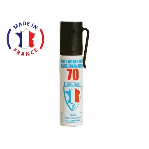 Bombe lacrymogène aérosol de défense CS GEL 25 ml